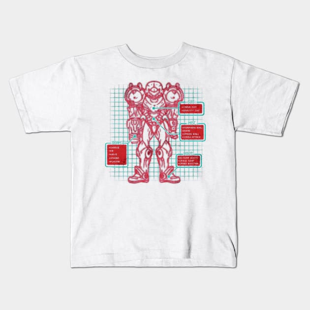 Metroid Super Kids T-Shirt by Flickering_egg